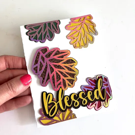 MAUVE HOLOGRAPHIC Iridescent Foil Board - 12x12 Foil Cardstock - Encore {3}