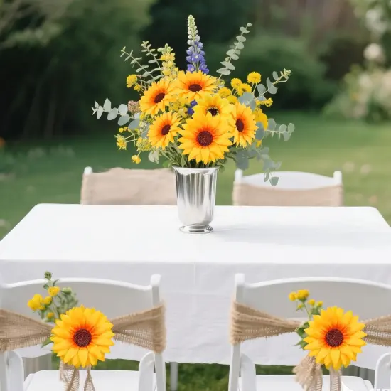 50 Pcs Artificial Sunflowers Heads {4}