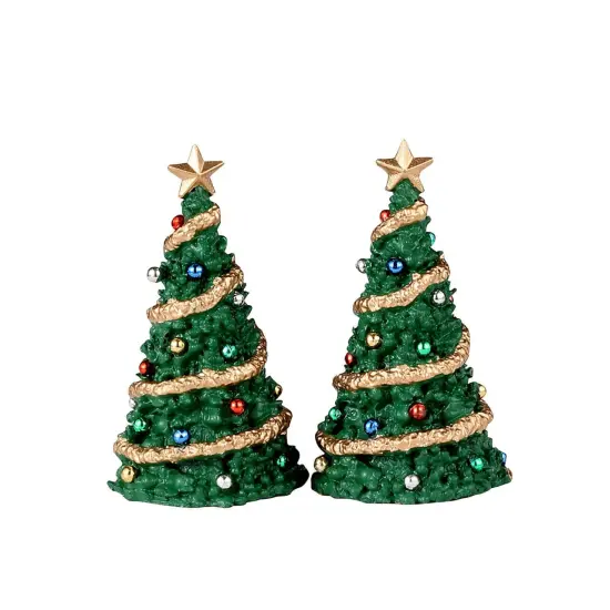 Lemax Classic Village Christmas Trees - 2 Piece Set {1}