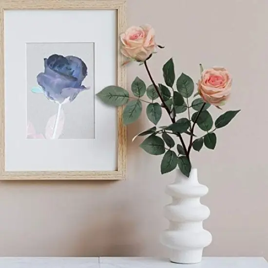 4pc 30" Pink Silk Rose Buds &ndash; Realistic Flowers for Bouquets & Decor {5}