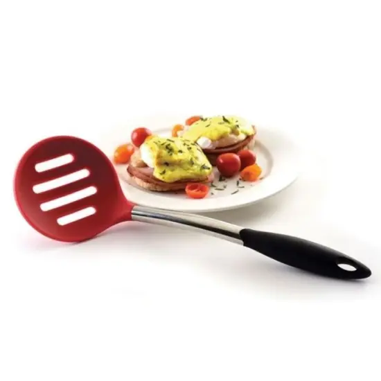 Norpro Heavy Duty Grip-EZ Stainless Steel Silicone Skimmer Strainer Spoon {6}
