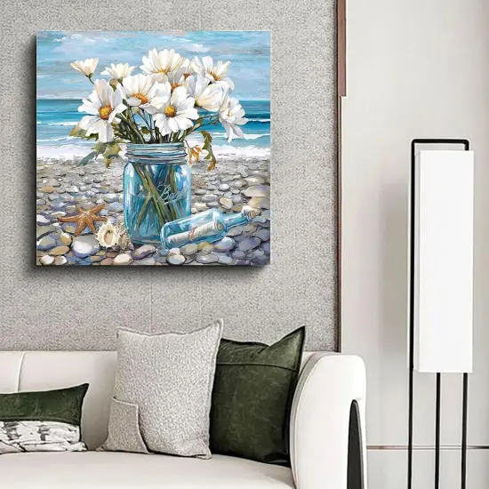 Diamond Art Kits for Adults,Diamond Painting,Diamond Art 5D Flower Ocean Theme Blue Diamond Art Kits for Adults Beginner Gem Art Full Drill for Adults Home Wall Decor Gifts (12x16inch) {2}