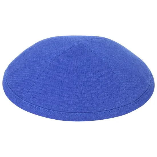 Kippah Royal Blue Deluxe Linen {1}