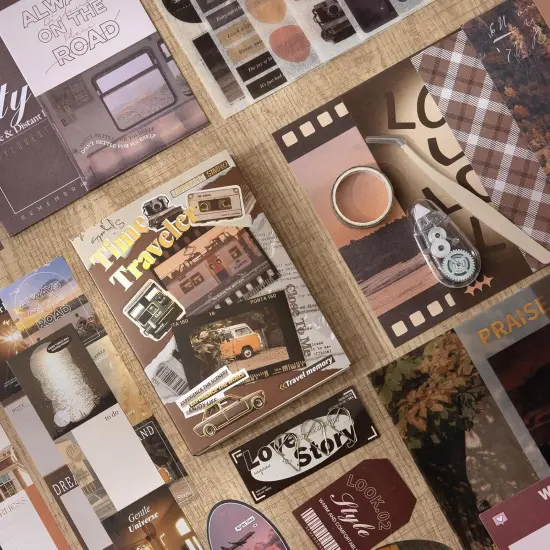 Scrapbook Kit with Tweezers, Glue Tape & Stickers &ndash; Traveler {3}