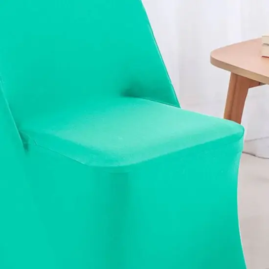 1 Piece Tiff Blue or Aqua Blue Spandex Chair Cover for Stretch Folding Seating {4}