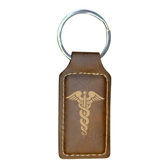 Keychain - Rectangle - Pharmaceutical Hermes - Leather Pink/Black {3}
