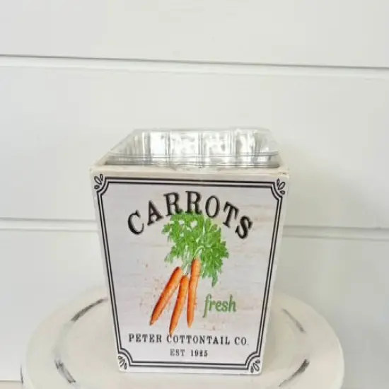 Wooden Easter Carrot Planter with Liner - 5.75"x4.25"H - Choice of 2 Styles - TCT Crafts - KM1145 Carrots {5}