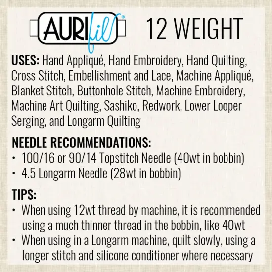 Butter (2123) | 12wt Cone (1750M / 1914Y) | Aurifil Thread {4}