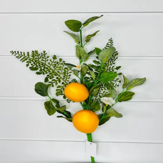 24" Artificial Mixed Greenery Lemon Spray - Fresh and Vibrant Accent-EC8265 {4}