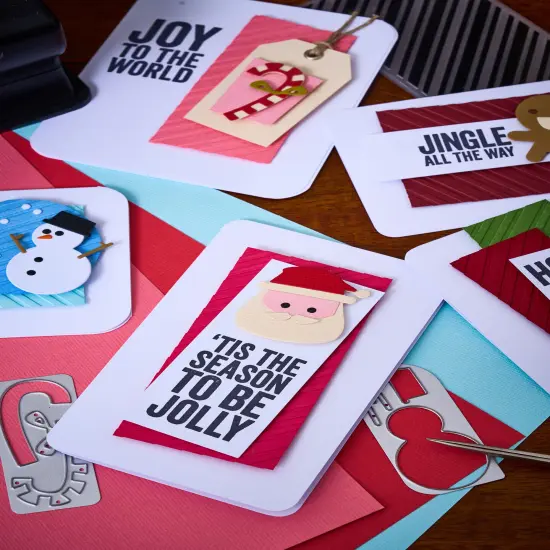 Sizzix Sidekick Texture Fades Embossing Folder By Tim Holtz -Christmas {7}