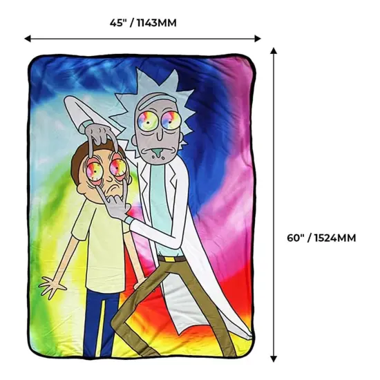 Rick and Morty Spiritual Leader Rick 45 x 60 Inch Fleece Throw Blanket {3}