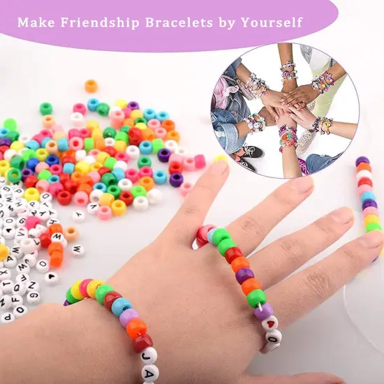 MIIIM 1200PCS 6x9mm Dark Yellow Pony Beads Bulk, Kandi Beads for Bracelets Making Kit, Hair Braids Crafts for Jewelry Making (Yellow Ochre) {2}