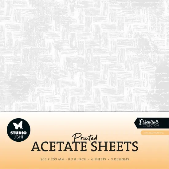 Studio Light Essentials Acetate Sheet 6/Pkg-Nr. 11, Textured Patterns, Spring Meadow {1}