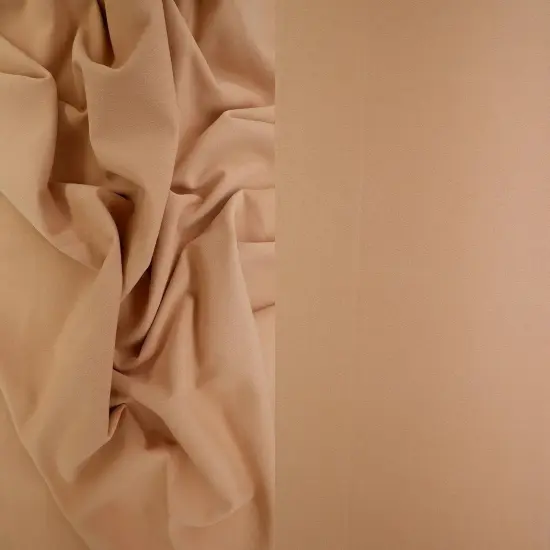 1 Yard Solid Techno Crepe Fabric, Heavy Stretch 58/60" Wide for Apparel TAN {1}