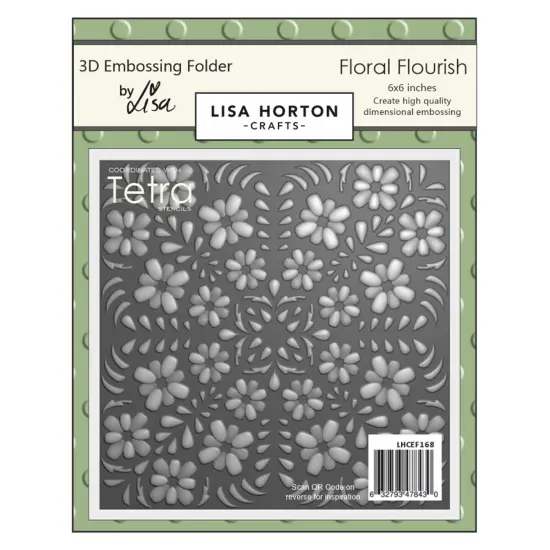 Lisa Horton Crafts Embossing Folder-Tetra Ef- Floral Flourish {1}