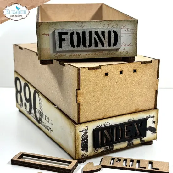 Elizabeth Craft Planner Card Box MDF-A4 and A5 {6}