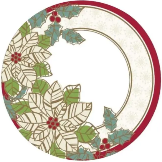 Elegant Holly 10" Dinner Plates - 50ct {1}