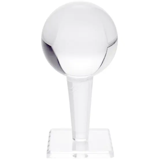 Plymor Clear Acrylic Display Sphere Holder Riser, 2.125" H x 1.5" W x 1.5" D (0.75" Circle) {3}