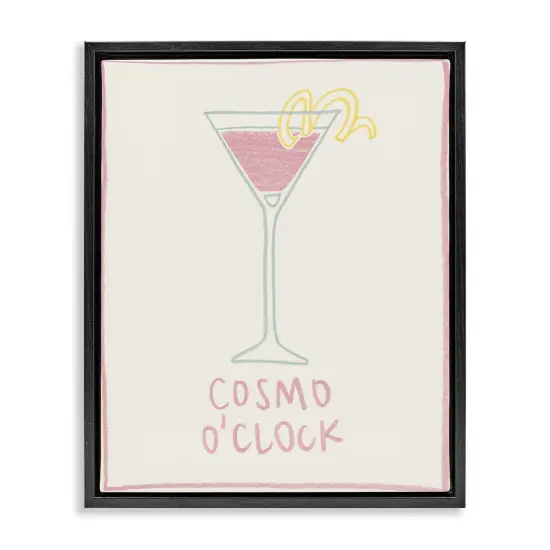 Stupell Industries Minimal Cosmo O'Clock Floating Frame Design by Grace Popp {1}
