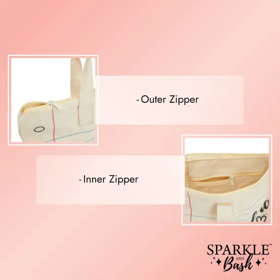 Canvas Tote Bag for Teacher Appreciation Gifts, Teaching is a Work of Heart (14.5 x 15 x 6 In) White {4}