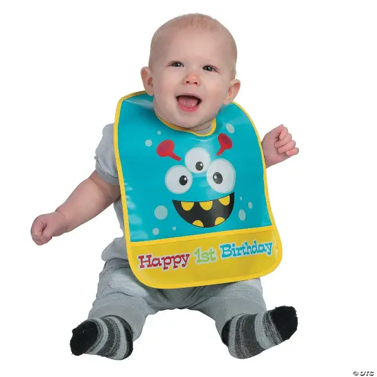 1st Birthday Mini Monster Bib {2}