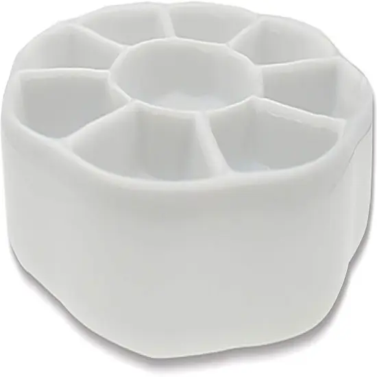 The Beadsmith Ceramic Mixing Palette, Sunflower Design Bead Tray, Arts & Crafts Accessories Organizer, 5.5' x 5.5' x .5', 9 Compartments (1 Palette) {5}