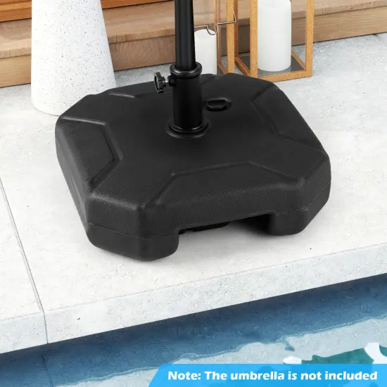 Black Metal Fillable Umbrella Base Stand for 6&ndash;8 ft Umbrellas {6}