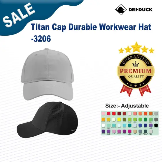 DRI DUCK&reg; Titan Cap Durable Workwear Hat Grey {3}
