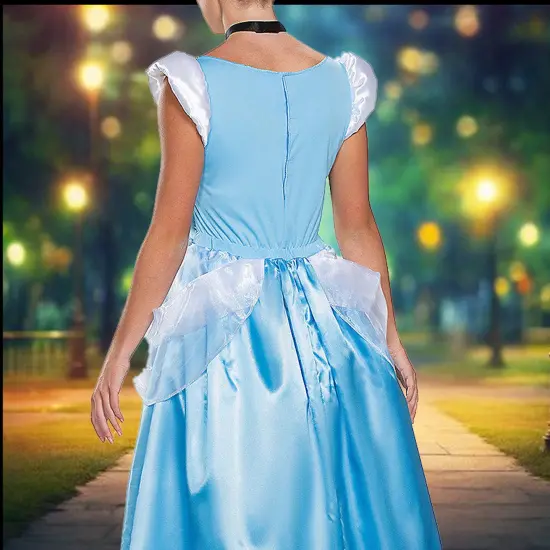 Womens Classic Disney Cinderella Deluxe Costume Pale Blue Gown {5}