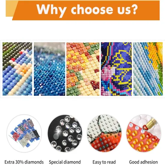 Diamond Art Painting Kits for Adults Diamond Art Kits for Adults Beginners,5D Translucent Gems Diamond Painting,DIY Full Drill Diamond Gem Art and Crafts 12x16inch (Glass Flower) {3}