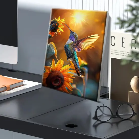 Paint by Numbers Kit for Adults with Frame, Hummingbird Paint by Number with Easel, DIY Hummingbird Oil Painting by Numbers, Adult Paint by Number Kits Framed Canvas for Wall Decor {3}