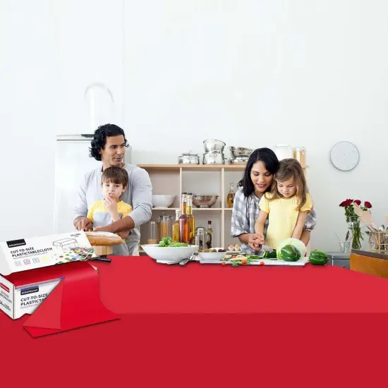 Solid Color Table Cover Roll - 40 Inch x 300 Feet | A Stylish Table Ensemble Red {3}