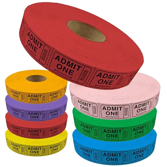 Tacticai 2000 Admit One Raffle Tickets &ndash; Single Roll, Consecutively Numbered &ndash; Perfect for Events, Entry, Fundraisers & Prizes &ndash; Available in 8 Colors Orange {3}