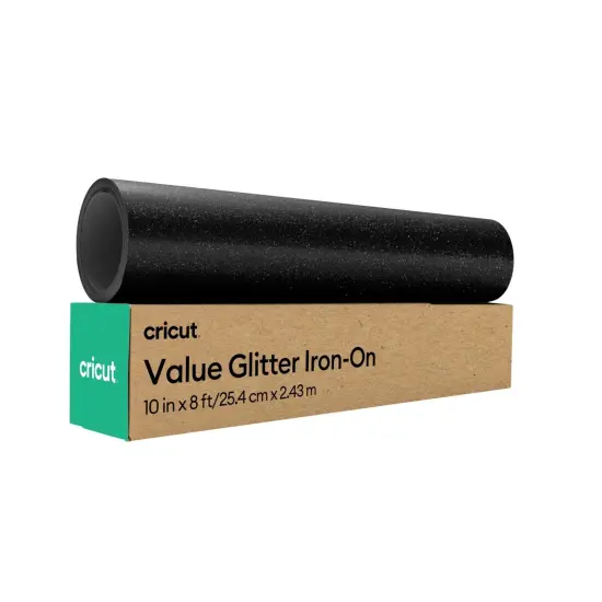 Cricut Value Glitter Iron-on - Black - 10 in x 8 ft (1) {1}