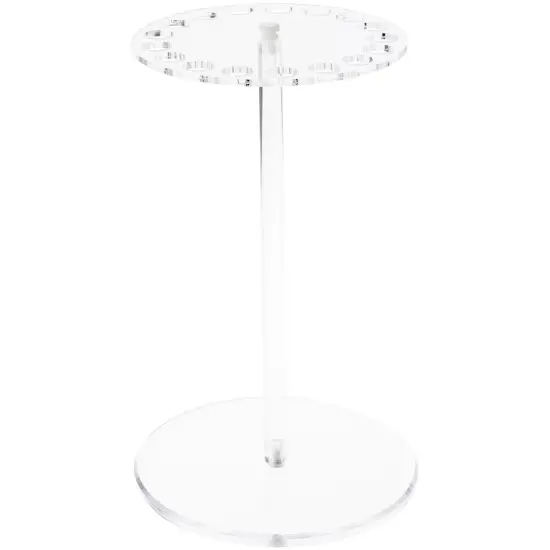 Plymor Clear Acrylic Rotating Necklace Display Stand Holder, 12.5" H x 8" W x 8" D (Holds 17 Necklaces with Clasps) {1}