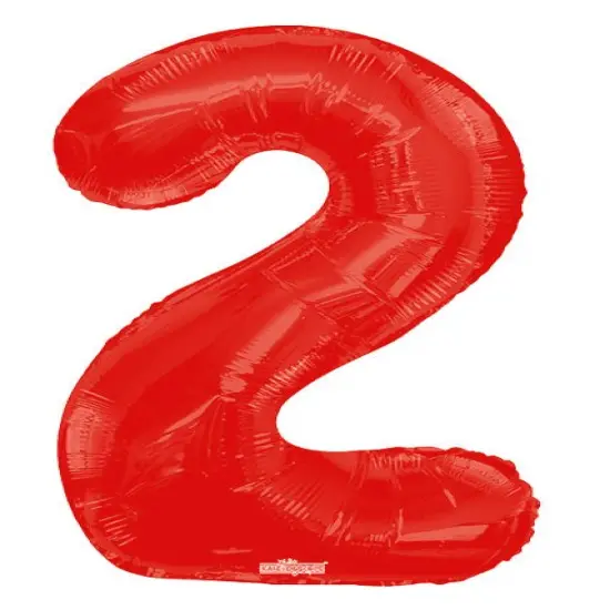 34" Numeral 2 Balloon - Red, 1ct {1}
