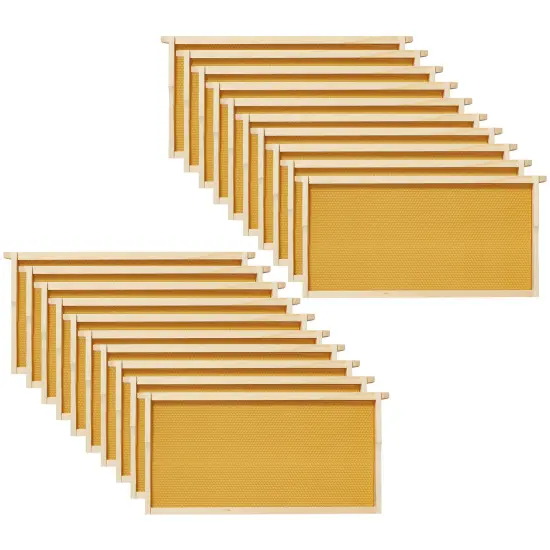 Honey Keeper Beehive Kit Fully Assembled and Painted - 10 Frame Kit, 2 Deep Brood Boxes and 2 Medium Supers White {5}