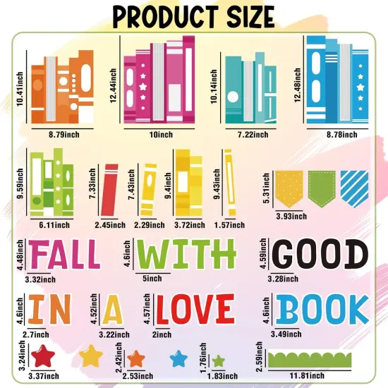 Back to School Reading Bulletin Board Decorations Set - Black {3}