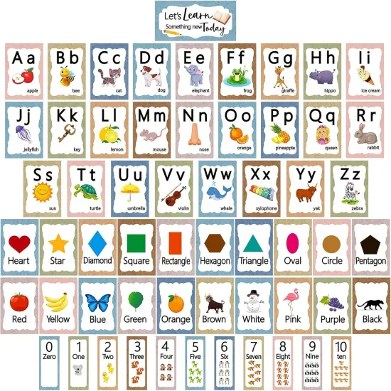 58 Pieces Alphabet and Number Bulletin Board Set {1}