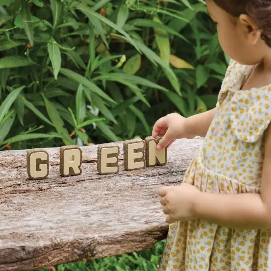 Kaplan Early Learning Company Bark Block Letters - 36 Pieces {4}