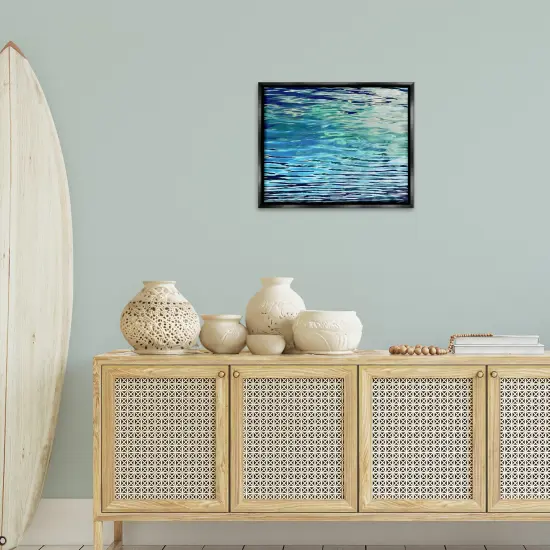 Stupell Industries Sunlit Sea Ripples Floater Framed Canvas Wall Art Design by Michael Barrett {2}