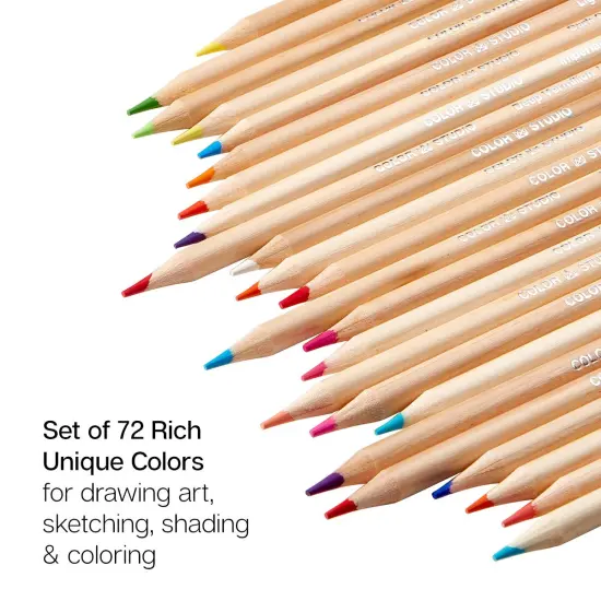 KINGART&reg; Colored Pencil Set, 72 Colors {4}