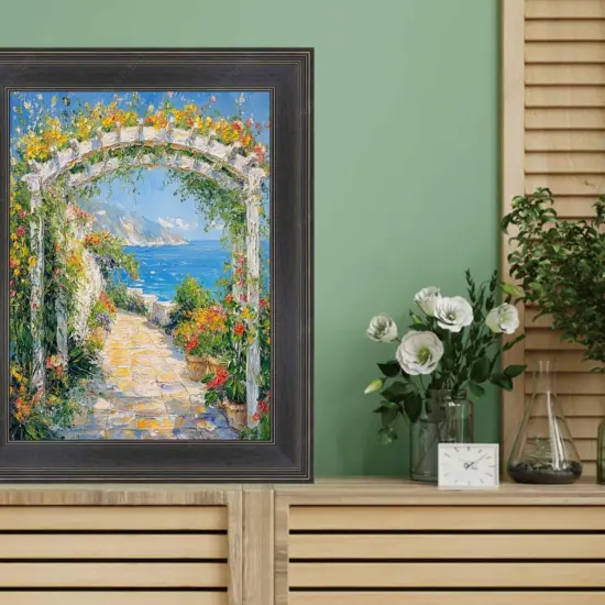 Black Hammered Flat Picture Frame 14x17 frame {5}