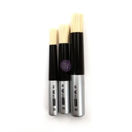 ART BASICS &ndash; DABBING BRUSH SET OF 3 - 3 pcs, sizes 4.75"x0.75", 4.75"x0.5", 4.25"x0.375" {1}