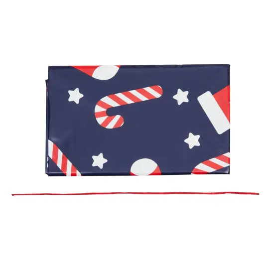 Juvale 6 Pack Jumbo Christmas Gift Bags - Candy Cane, 3 x 4 Feet, Christmas Sacks for Presents, Ideal for Wrapping Multiple and Oversized Gifts, Blue {7}