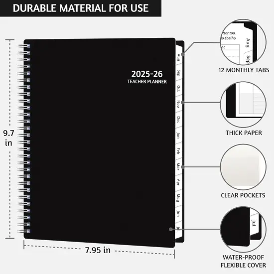 Teacher Planner 2025-2026 - 8&rsquo;&rsquo; x 10&rsquo;&rsquo; with 8 Periods {5}