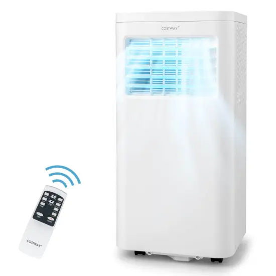 Costway 6000 BTU (10000 BTU ASHRAE) Portable Air Conditioner 3-in-1 AC Unit With Cool Dehum Fan Sleep Mode {1}