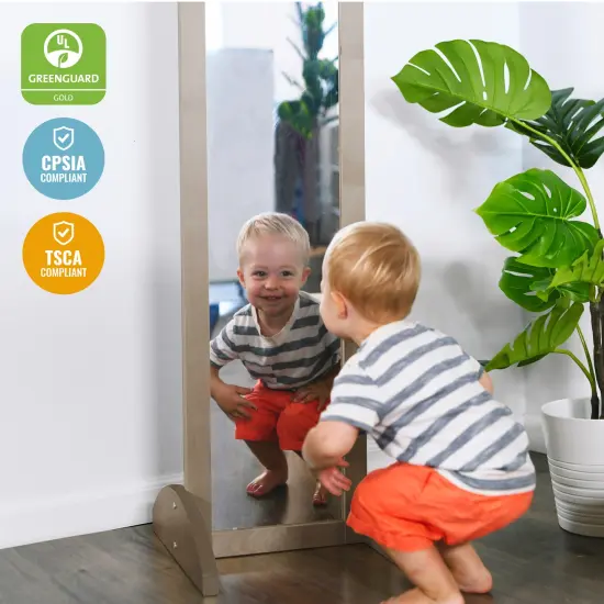 Double-Sided Bi-Directional Mirror, Kids Furniture Grey Wash {6}
