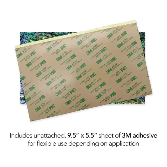 Shell Veneer, 5.5 x 9.5 inches | WMOP, BMOP, Abalone | Includes 3M Adhesive Sheet for Application, Great for Inlay Projects Natural {3}