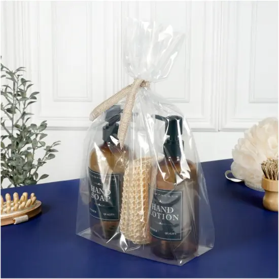 Plymor 8" x 4" x 18" (Pack of 100), 2 Mil Gusseted Plastic Bags {5}